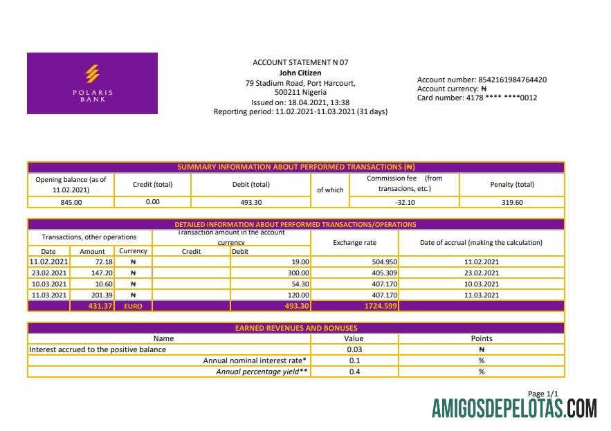 Nigeria Polaris Excel Pdf amostra